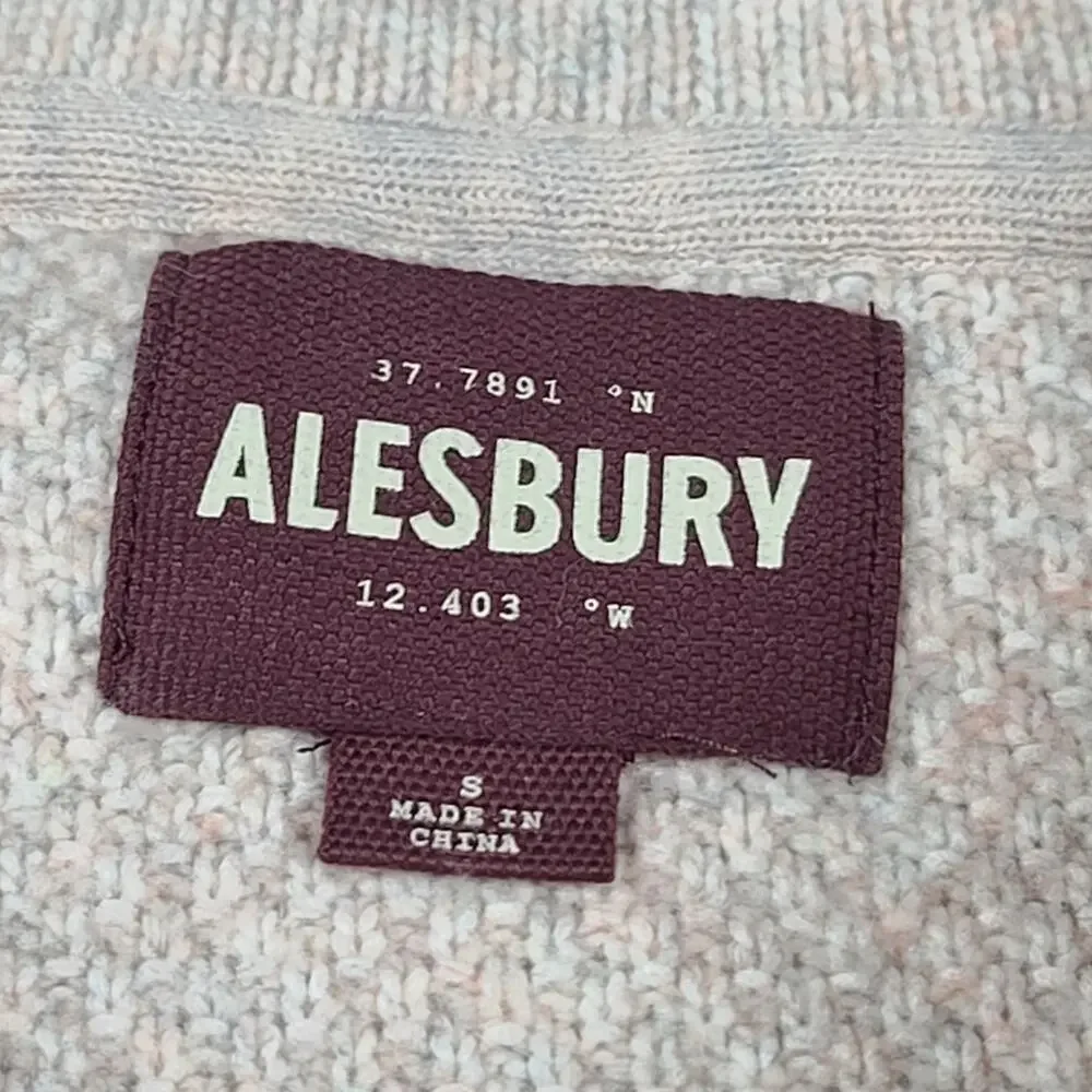 Alesbury Stitch Fix mens 1/4 zip fisherman sweater size small office cabincore